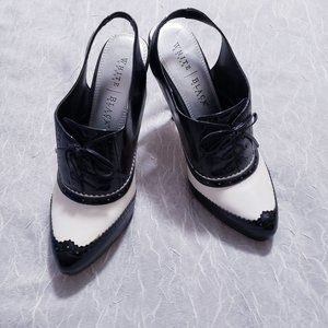 White House Black Market Black & White Tuxedo Heels